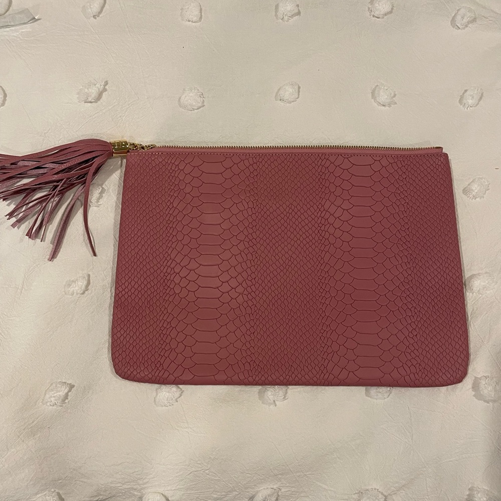 Gigi New York All-In-One Python-Embossed Clutch - image 7